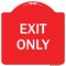 Signmission Designer Series Sign-Exit Only, Red & White Heavy-Gauge Aluminum Sign, 18" H, 18" L, RW-1818-9844 A-DES-RW-1818-9844 - alternate 1